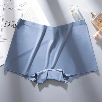 Pantalones cortos de seguridad cintura media seda hielo sin costuras calzoncillos boxer debajo de la falda pantalones de ciclismo Foto 1 de 4