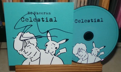 ED SHEERAN CELESTIAL SIGNED UK CD POKEMAN - Image 1 of 4