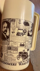 Vintage Montgomery Ward & Co. Tan and Brown 2 Quart Pitcher Catalog Advertising - Picture 1 of 5