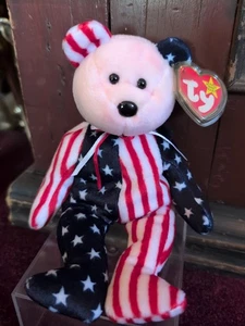 TY Beanie Babies MWMTs - SPANGLE Pink Face Bear - Picture 1 of 4
