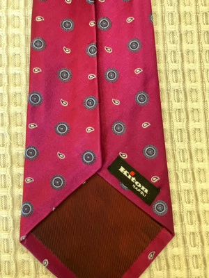 复古 Kiton 那不勒斯领带紫色 100% 真丝 — 第 1/4 张图片