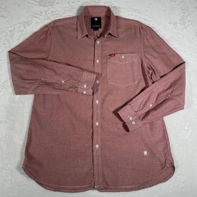 Camisa G-Star Raw Hombre Talla L Manga Larga Bolsillo Único 100% Algodón Oxford Usada en Excelente Condición Foto 1 de 4
