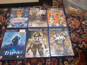 ×6 PS2 Games,Maximo vs Army Of Zin,Narnia,The Thing,Tomb Raider Underworld,2sims - Picture 1 of 13
