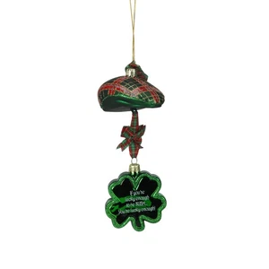Kurt Adler 9" Noble Gems Irish Shamrock Cap Christmas Ornament - Picture 1 of 3