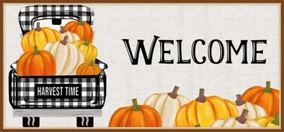 EVERGREEN SASSAFRAS MAT INSERT *PUMPKIN PLAID TRUCK * CHANGEBLE SWITCH MAT - NEW - Image 1 of 4