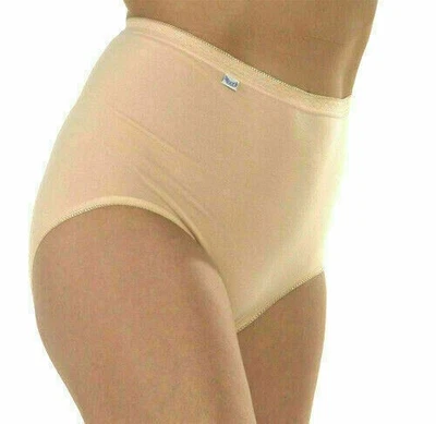 HH-COLLECTION Pack of 3 Marlon Women's Smooth Cotton Rich Maxi Full Brief Black, White Or Nude