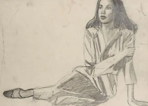 Quadro a matita donna ritratto - Foto 1 di 9