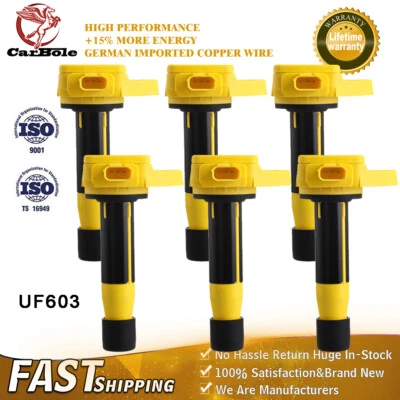 6Pack Ignition Coils UF603 For 2009-2015 Honda Pilot 2010-2014 Acura TSX V6 3.5L - Image 1 of 4