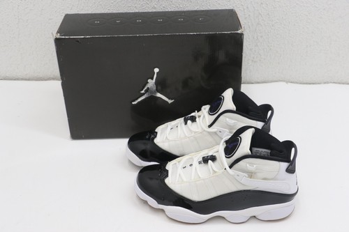 Nike Air Jordan 6 anelli bianco nero Concord uomo taglia 9 5 EUR 43 322992 151