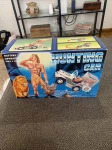 VERY RARE Vintage 1987 Tarzan HUNTING CAR Battery Operated Toy New In Box - Picture 1 of 8