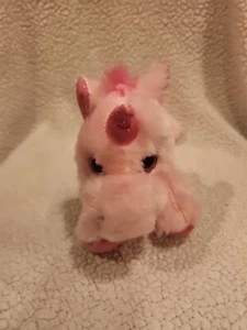 Goffa zart weiß rosa Plüsch Einhorn Stofftier guter gebrauchter Zustand - Bild 1 von 5