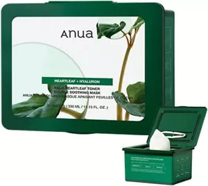 ANUA heartleaf Toner Double Soothing Mask Pack 30 Pieces Face Pack Moisturizing - Picture 1 of 4