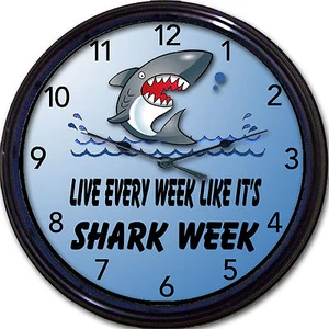 Shark Week Sharknado Wall Clock Ocean Sea Shore Marine New 10" - Picture 1 of 1