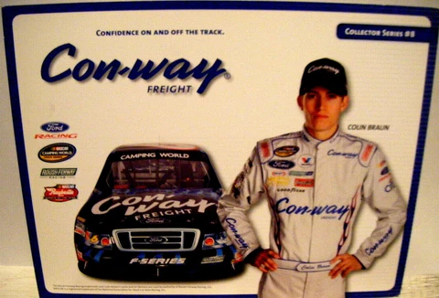2009 ROUSH-FENWAY COLIN BRAUN #6 CON-WAY FORD CRAFTSMAN NASCAR TRUCK POSTCARD Cover