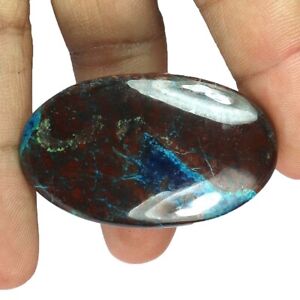 Top Quality Jewel 104 Ct Natural Blue Azurite Oval Cabochon 49 mm Gemstone