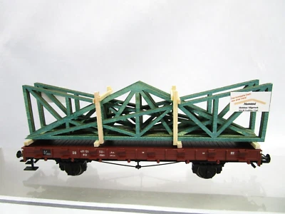 Marklin HO Scale DB Stake Flat Car W/ Structural Truss Load NOS 46362 - Image 1 of 4