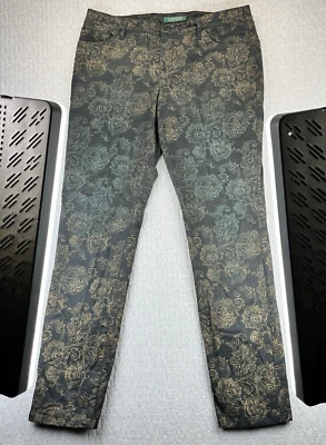 Vintage Lauren Ralph Lauren Women’s (10) pants Paisley floral slim fit taper leg - Image 1 of 4