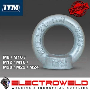 ITM 140kg Shouldered Eyenut M8 Bolt Screw Thread Lifting Hook Load TM9242-01080 - Picture 1 of 3