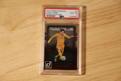 Lionel Messi 2016 Panini Donruss 生产线全息 #10 PSA 8 — 第 1/2 张图片