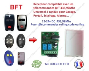 Récepteur radio 433.92Mhz compatible BFT, Beninca, Ecostar, Mhouse, Moovo, SCS - Imagen 1 de 1
