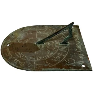 17th Century Bronze Garden Sundial Plate Gnomon Timepiece King Charles II Lives - Picture 1 of 24