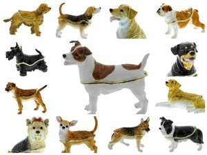 JULIANA TREASURED TRINKETS DIFFERENT DOG BREEDS BEAUTIFUL ENAMELLED CREATIONS - Picture 1 of 19