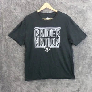 Fanatics Raiders Raider Nation T-Shirt Men's XL Black NFL Las Vegas Tee - Picture 1 of 10