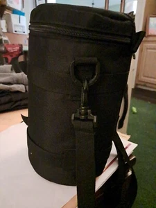 Black Canvas Promaster Round Camera Lens Bag - Picture 1 of 3