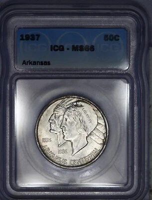 1937 Arkansas Half Dollar 50c ICG MS66 - Image 1 of 2
