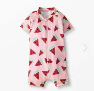 NEU Hanna Andersson Sommer Ausschlagschutz PINK Baby Mädchen Wassermelone Schwimmen Größe 3-6M - Bild 1 von 2
