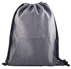 Soft Texture Drawstring Backpack - Quick Access Pocket BULK - Picture 1 of 4
