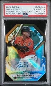 2022 Series 2 Diamond Greats Die-Cuts AUTO Buster Posey #'d/10 PSA 10 GEM MT - Picture 1 of 4