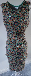 Boden Green/brown Multi Bodycon Dress Size 10 R Uk - Picture 1 of 10