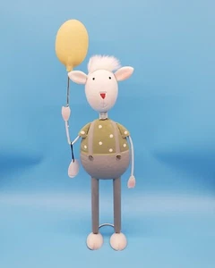 Easter Spring Lamb With Balloon 21.5" Standing Metal Sheep Decoration NWT - Picture 1 of 3