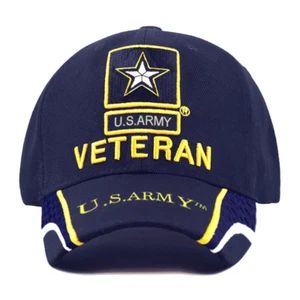 Military Veteran 3D Adjustable Hat Cadet Patrol Baseball Cap army world war Navy - Picture 1 of 2