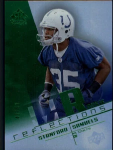 2004 Reflections (Upper Deck) Football "Green and Red" Parallel Cards - Picture 1 of 9