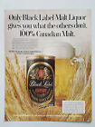 1972 Carling Brewing Black Label Malt Liquor Beer Barley Vtg Magazine Print Ad