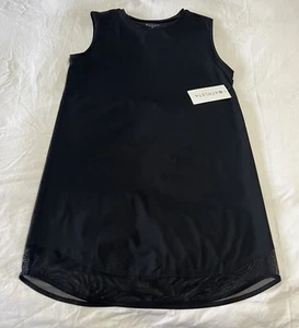 ATHLETA | Women’s SZ Medium | Sunlover UPF Tank Dress Black | Sheer Hem | NWT - Picture 1 of 9