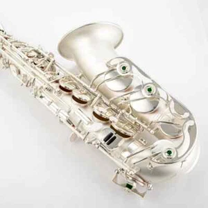 Nowy prawdziwy obraz Sax altowa posrebrzane instrumenty E Flat Sax z etui - Zdjęcie 1 z 16