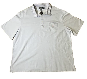 NWT POLO Ralph Lauren POLO SHIRT Stripe Collar 3XB Blue PINK PONY Short Sleeve - Picture 1 of 13