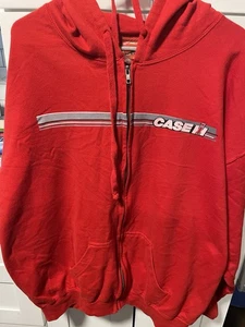 Felpa con cappuccio e zip intera Case International Harvester uomo 2XL abbigliamento da lavoro contadino - Foto 1 di 5