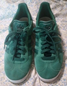 Adidas Originals Gazelle Sneakers Athletic Shoe Suede Green #986 US M8/W9 - Picture 1 of 6