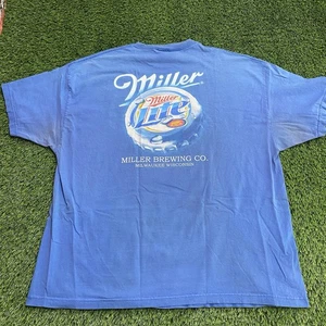 Miller Lite Good Call Beer Men’s Blue 3XL T-Shirt Bottle Cap Milwaukee Wisconsin - Picture 1 of 12