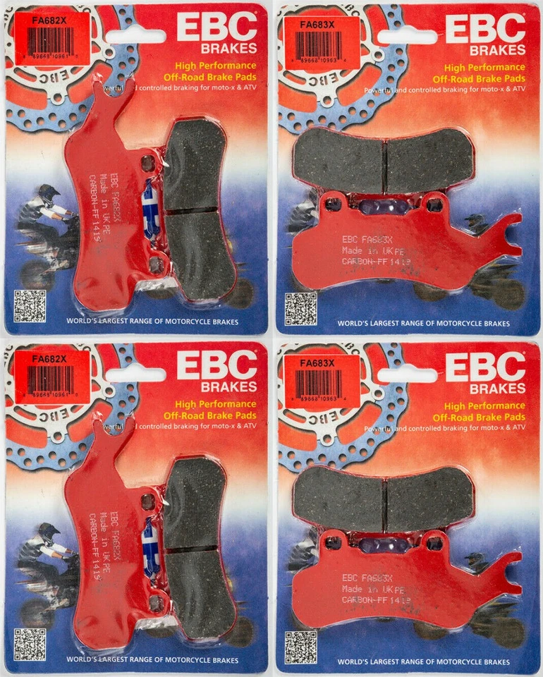 EBC X Series dianteiro + traseiro 4 conjuntos de pastilhas de freio para CAN AM Maverick X3 (todos X3) - Imagem 1 de 1