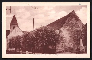 CPA Cherence, Place de l´Eglise avec des passants - Picture 1 of 2