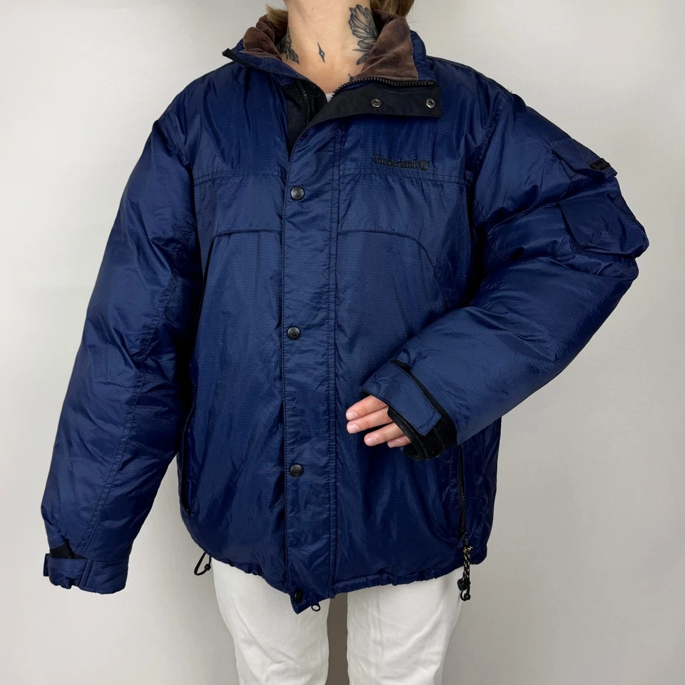 y2k Timberland thick puffer winter jacket Medium M - Image 1 of 4