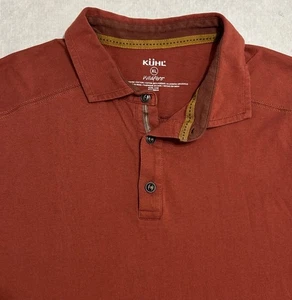 KUHL Polo Shirt Mens XL Red Wayfarer Wildfibre Organic Cotton Outdoor Travel - Picture 1 of 7