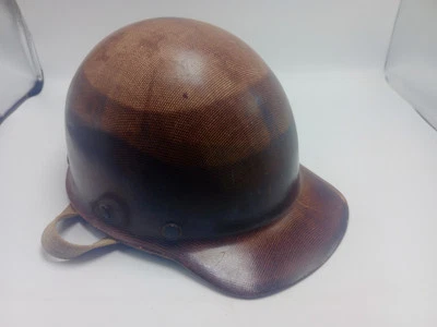 Винтажная каска MSA Skullgard стиль кепки 1943 холщовый подъем плюс подбородочный ремень - Изображение 1 из 4