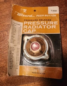 Tapa del radiador NORS Wizard 14 lb presión T-8450 T8450 Western Auto Chevy Ford - Imagen 1 de 6
