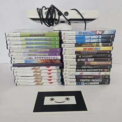Xbox 360 Kinect Games Lot of 29 Bundle - Games + White Kinect Sensor- - Image 1 of 4